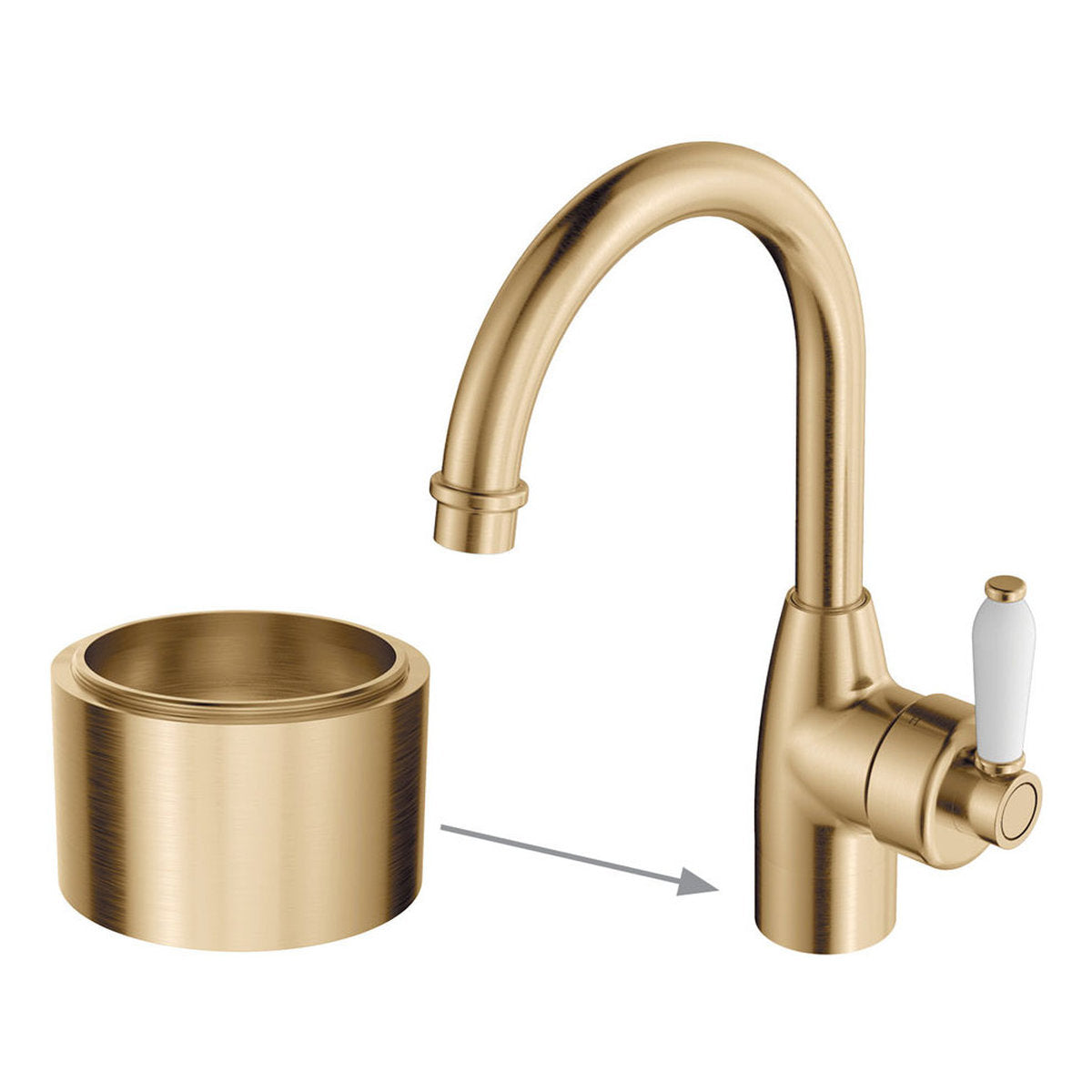 Fienza Eleanor 30mm Base Riser For Basin Mixers, Urban Brass