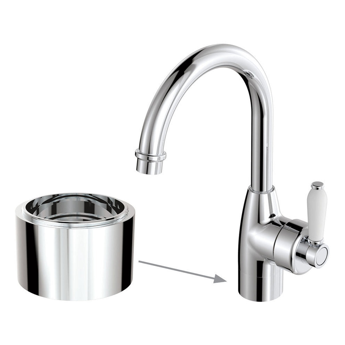 Fienza Eleanor 30mm Base Riser For Basin Mixers, Chrome
