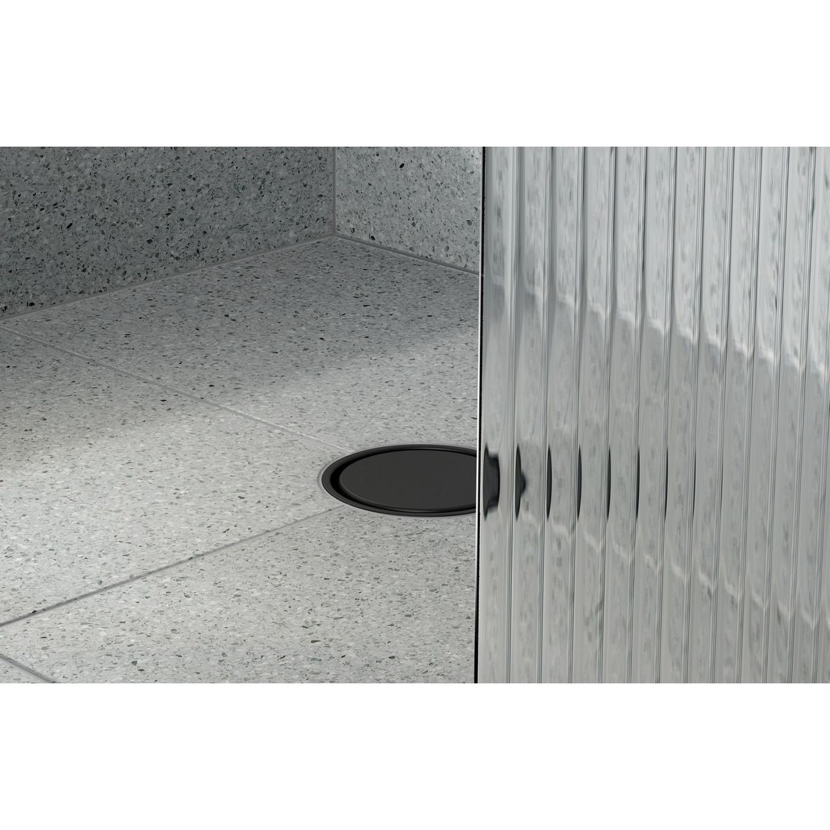 Phoenix Point Drain Round 100mm Outlet 90mm - Matte Black