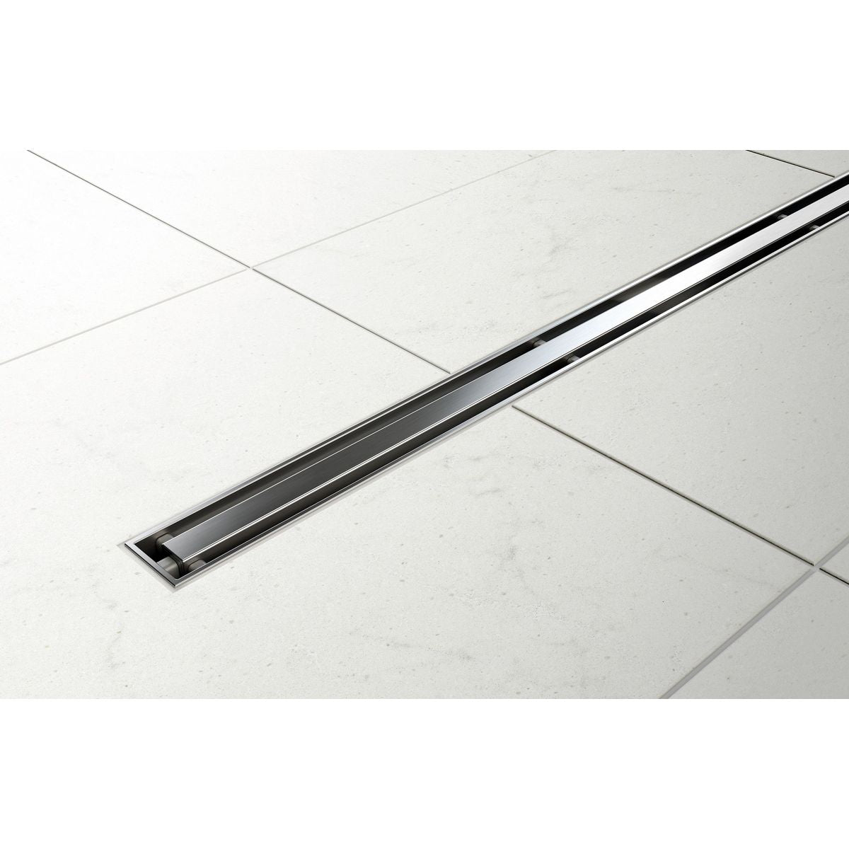 Phoenix Flat Slimline Channel Drain 30x900mm Outlet 65mm - Stainless Steel