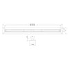 Phoenix Flat Slimline Channel Drain 30x900mm Outlet 65mm - Stainless Steel