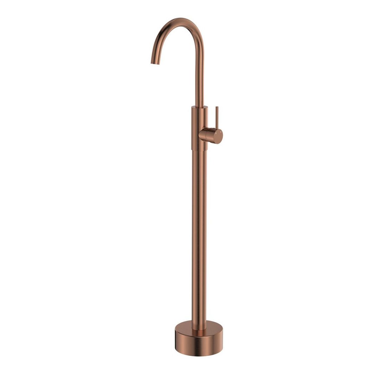 Kaya Floor Mounted Bath Mixer, Brushed Copper