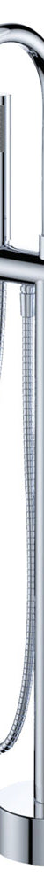 Kaya Floor Mounted Bath Mixer With Hand Shower, Chrome