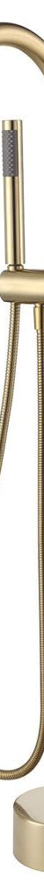 Kaya Floor Mounted Bath Mixer With Hand Shower, Urban Brass