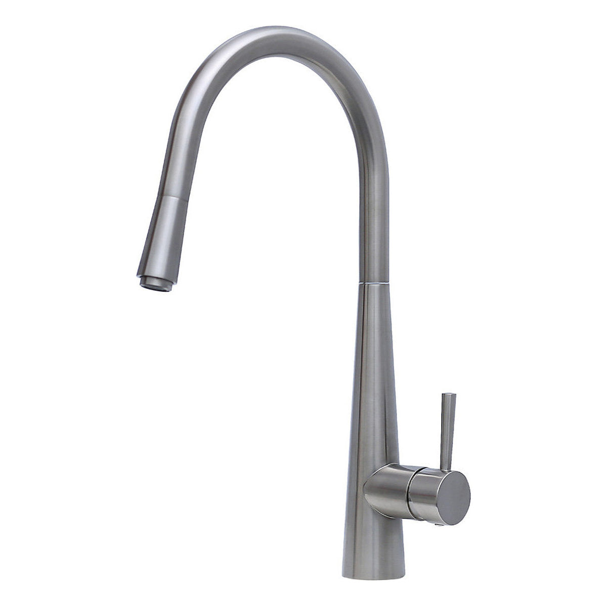 Fienza Isabella Deluxe Gooseneck Pull-Out Kitchen Mixer, Brushed Nickel