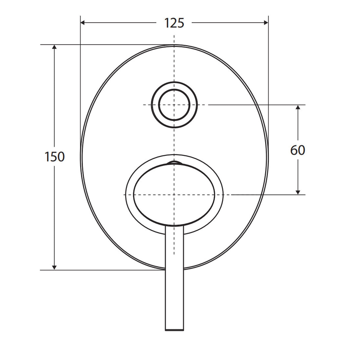 Fienza Ovalie Wall Diverter Mixer
