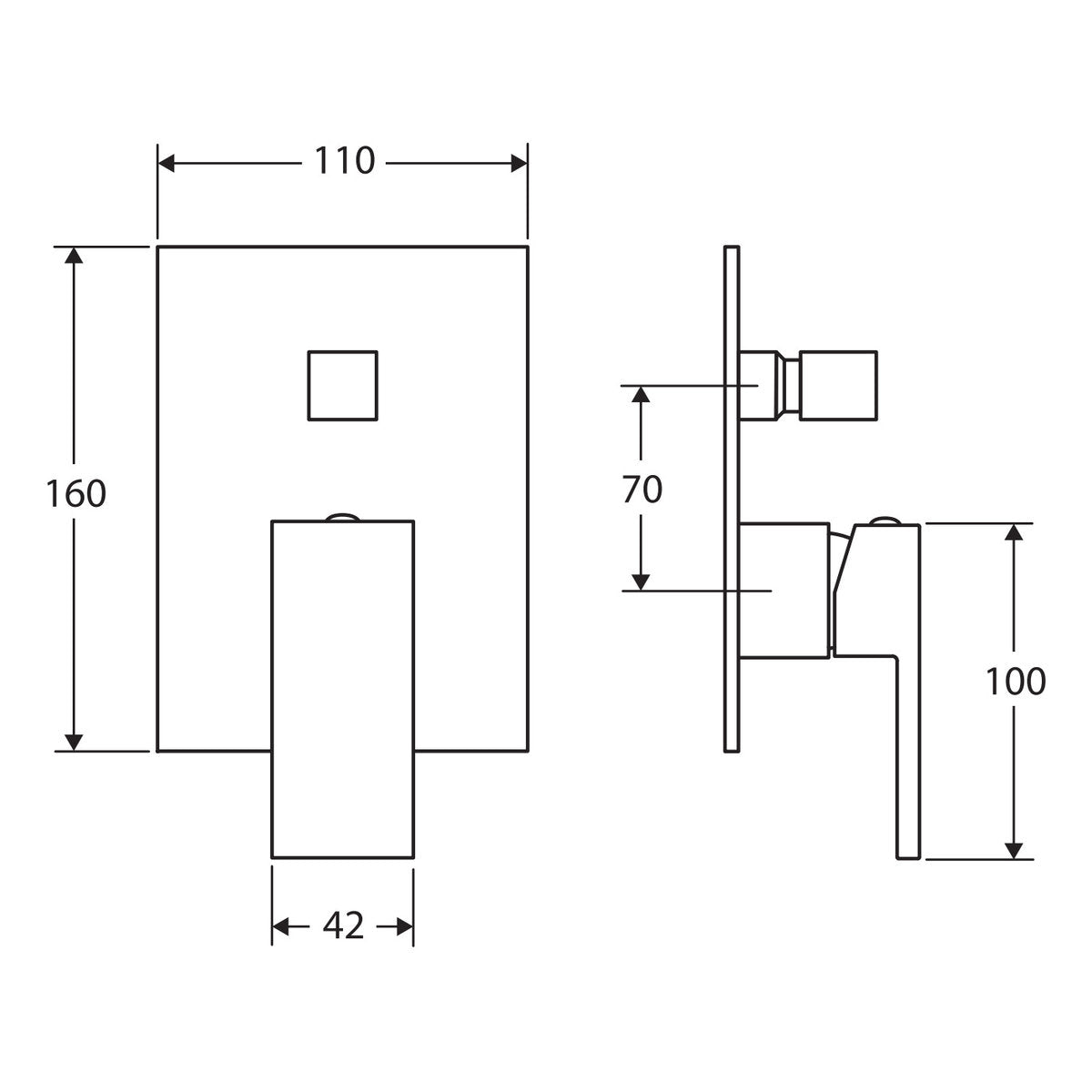 Fienza Jet Wall Diverter Mixer