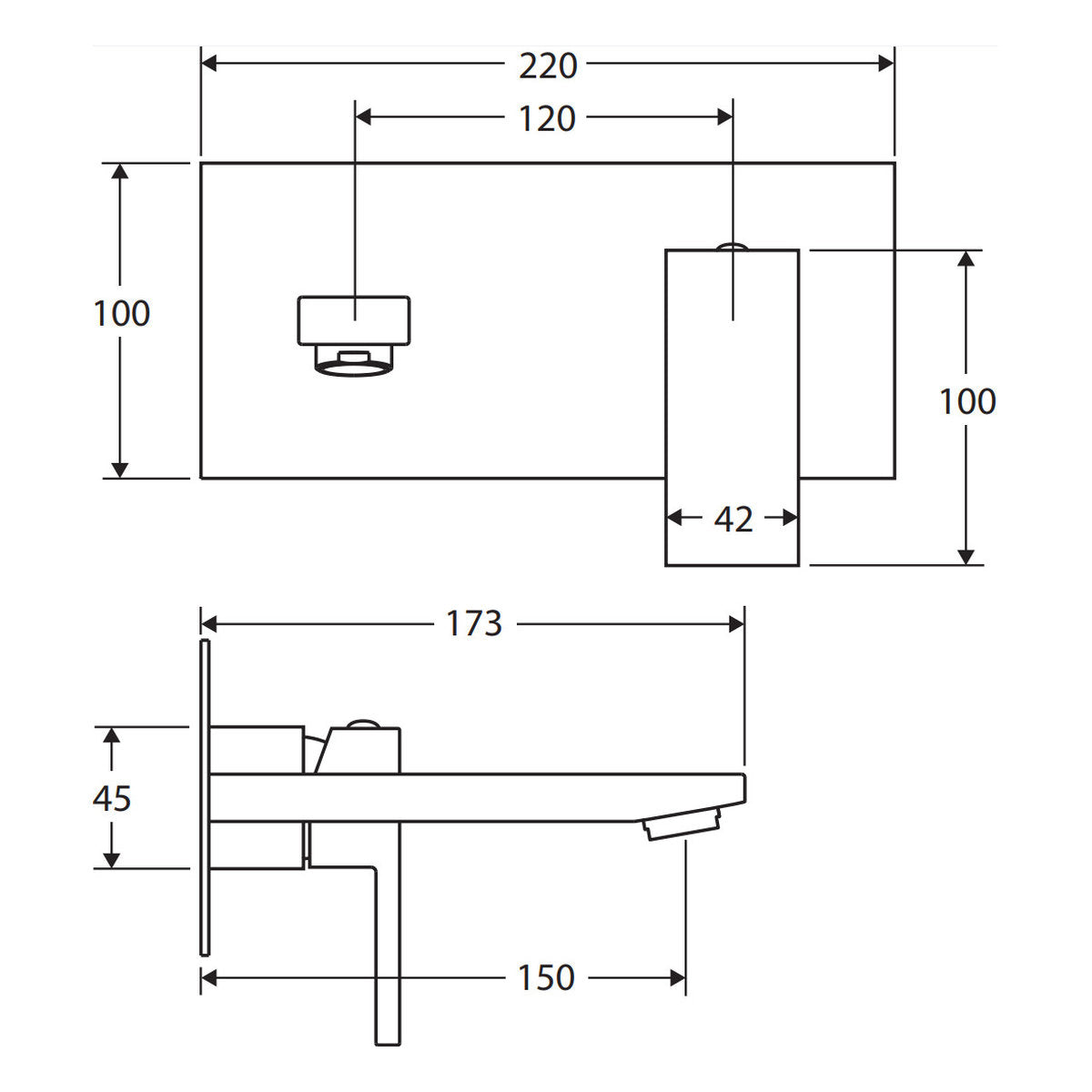 Fienza Jet Wall Mixer With Spout