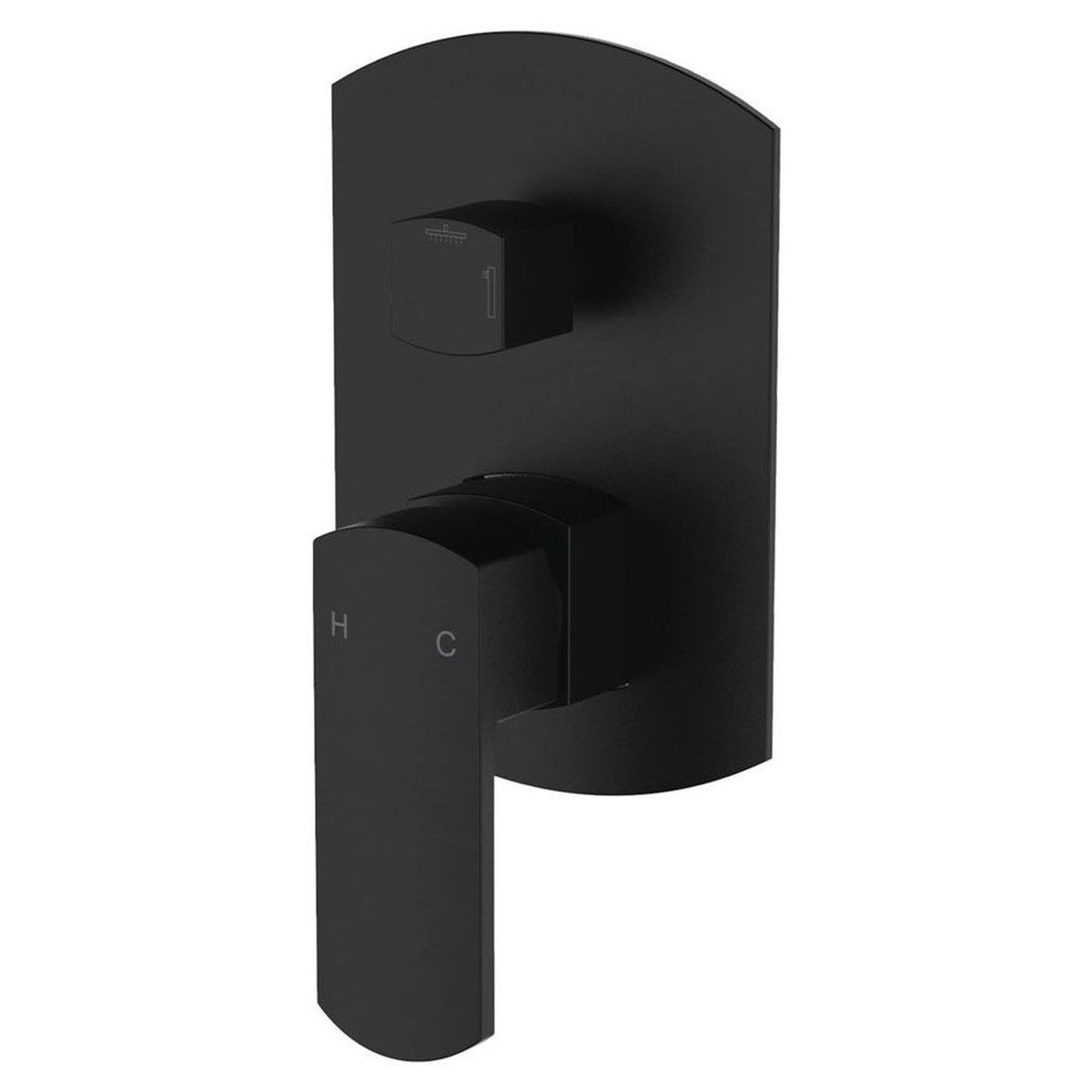 Koko Wall Diverter Mixer, Matte Black