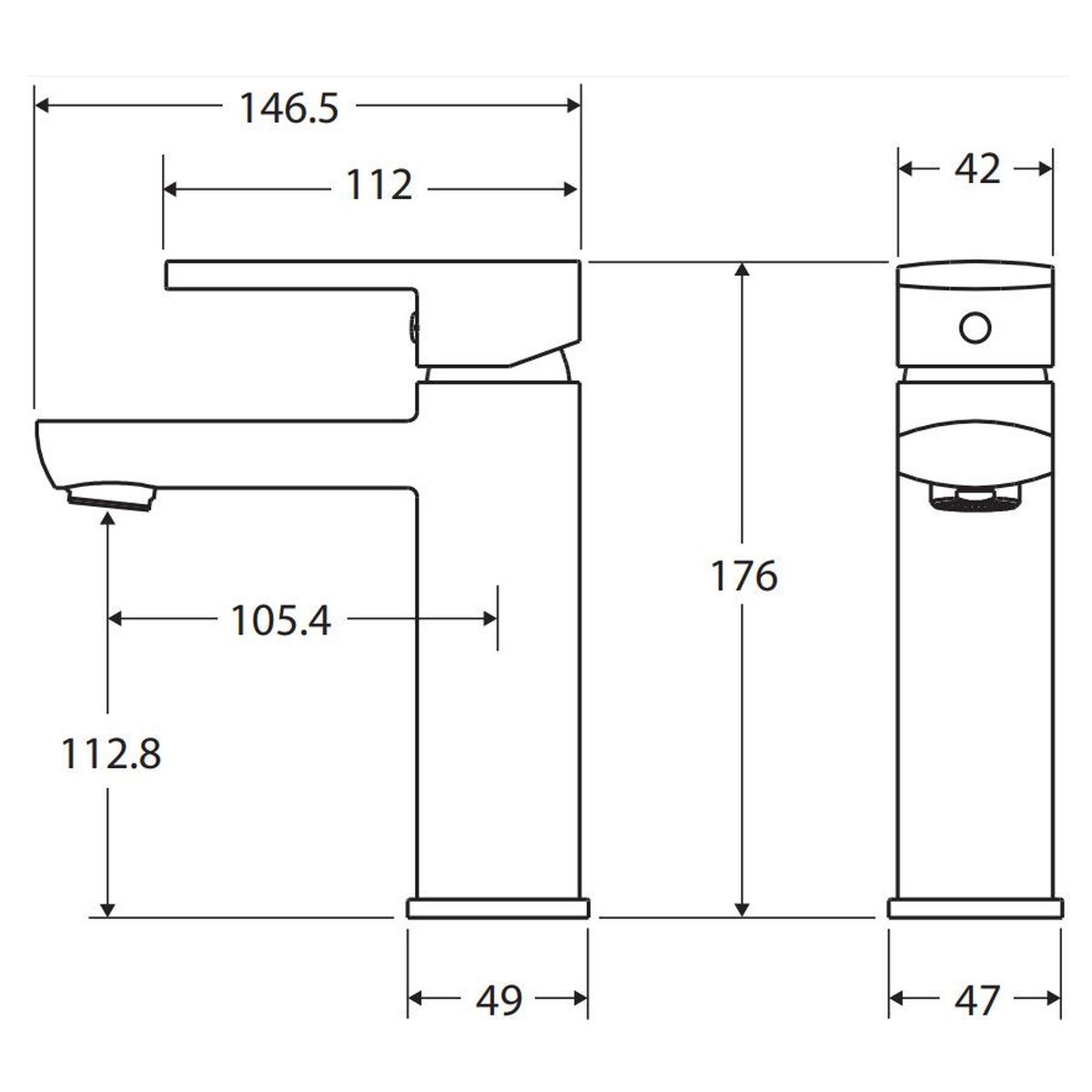 Koko Basin Mixer, Matte Black