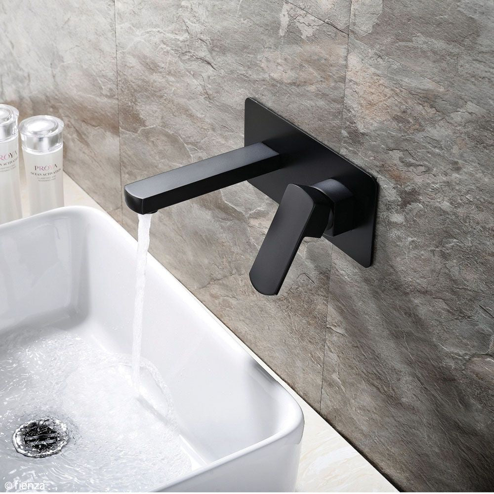 Koko Wall Mixer With Spout, Matte Black
