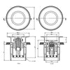 P&W Brass Bath Pop Down Overflow 40mm, Brushed Gun Metal Grey