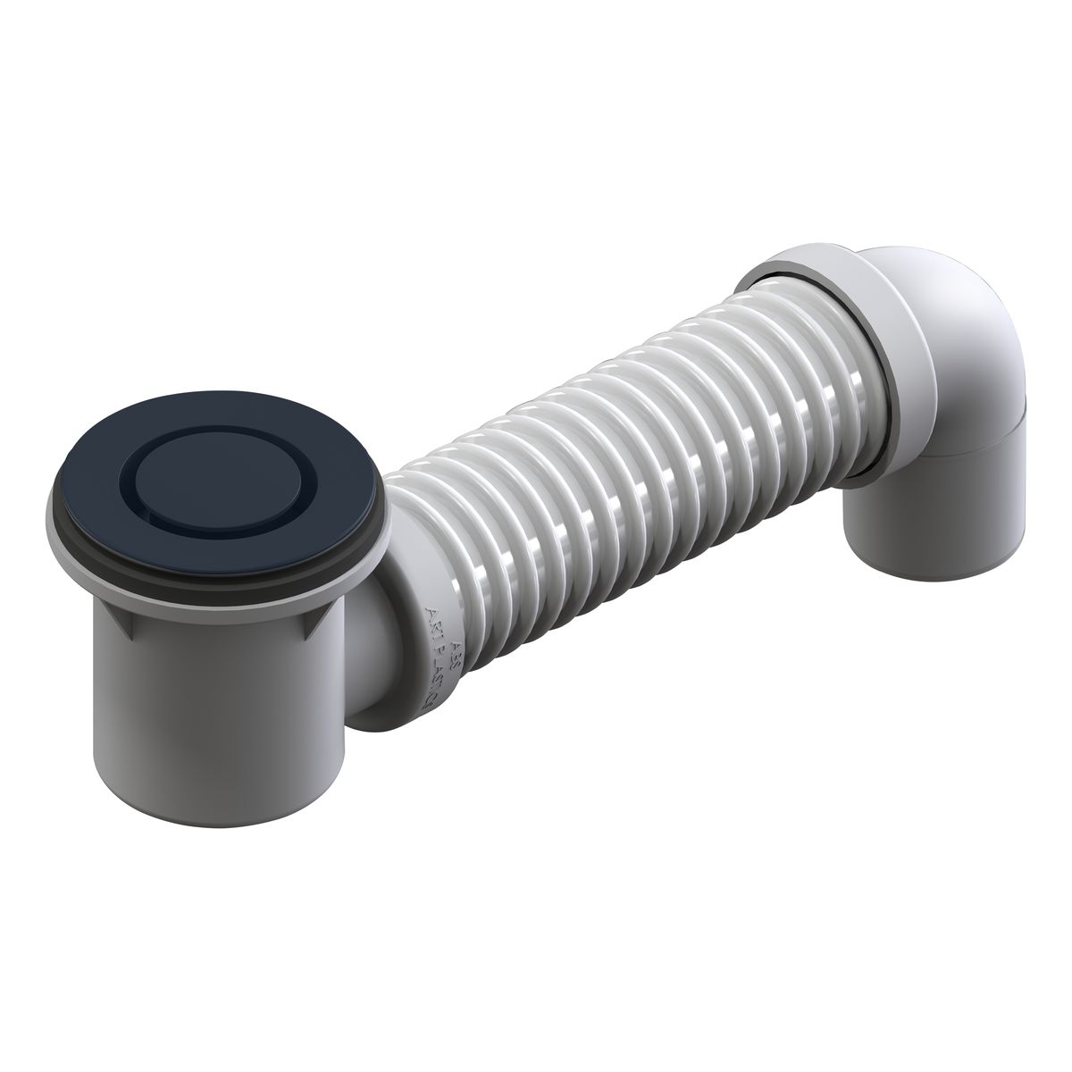 Bath Bend Pop Down with Connector - Gun Metal Grey