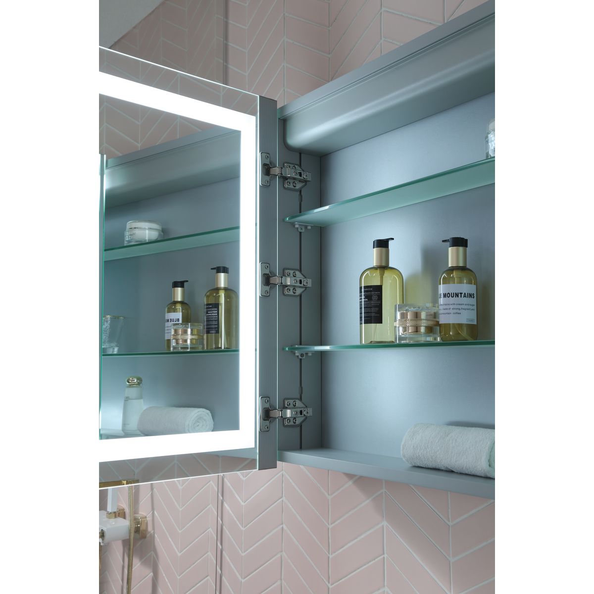 Amber LED Mirror Cabinet A150D 1500mm x 700mm