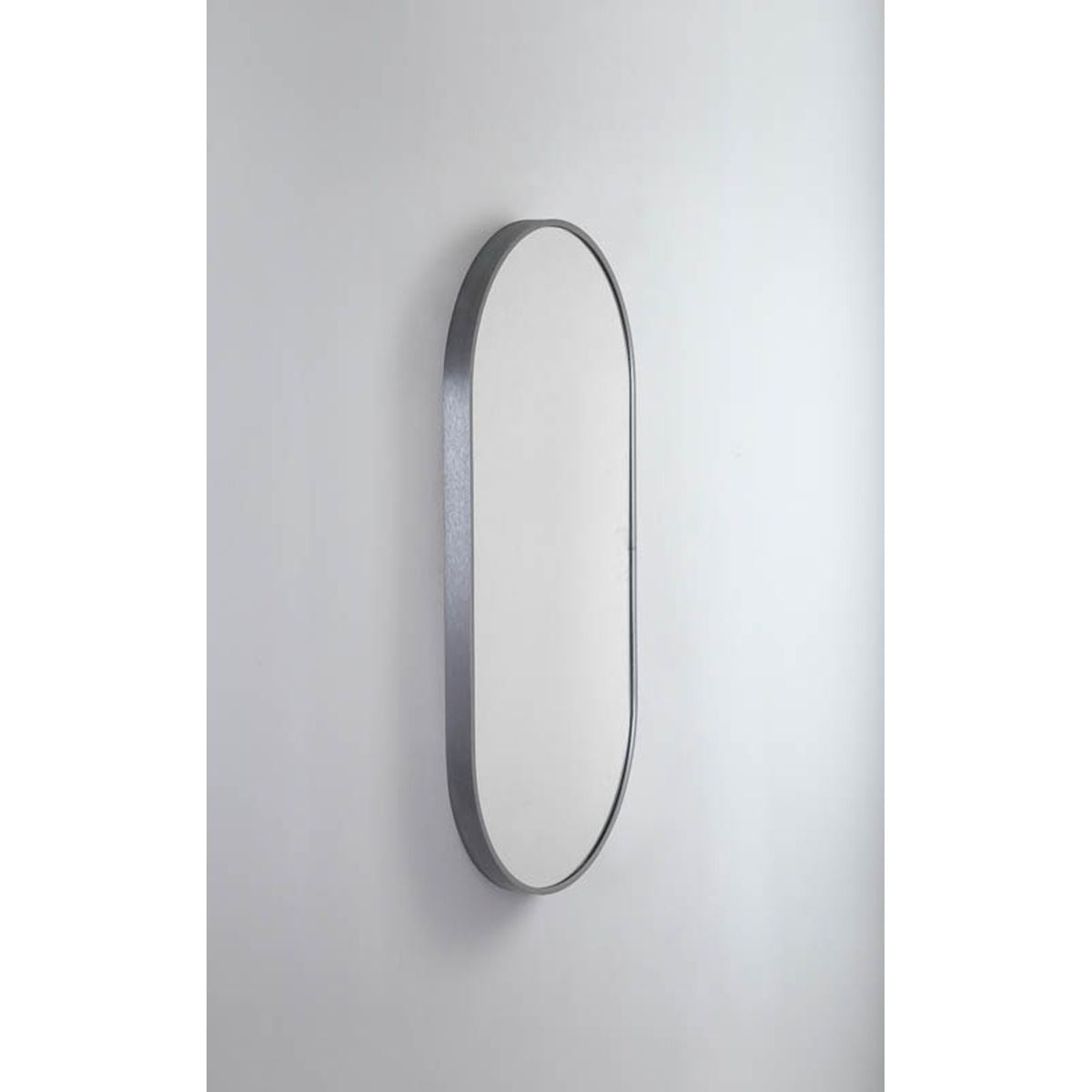 Modern Oblong 460 x 1210 Mirror with Portable Magnifier - Georgian Metal