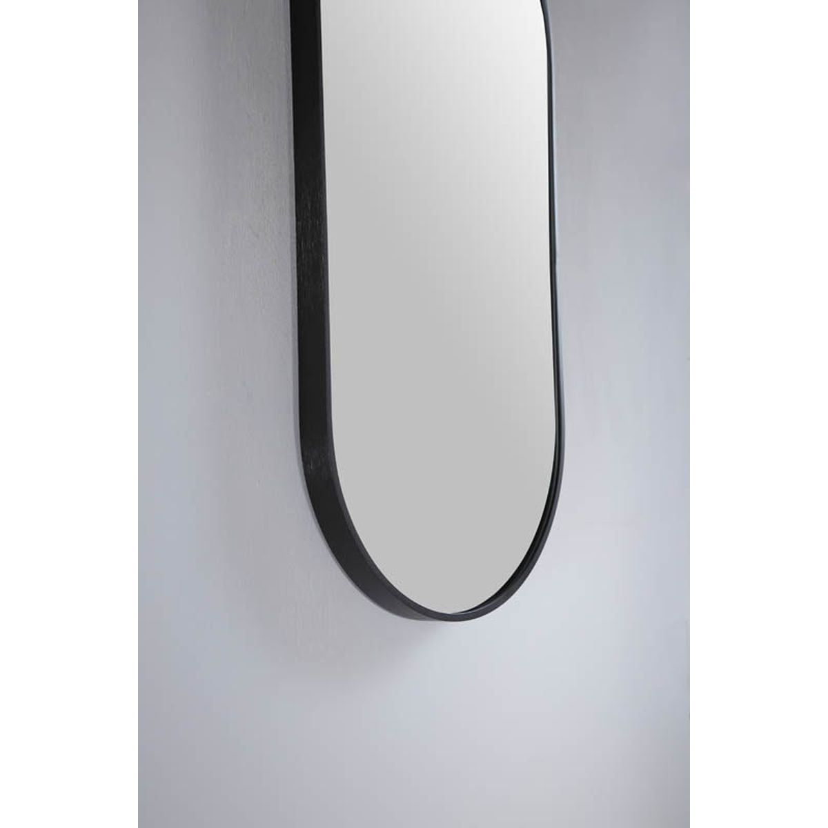 Modern Oblong 460 x 1210 Mirror with Portable Magnifier - Manhattan Black