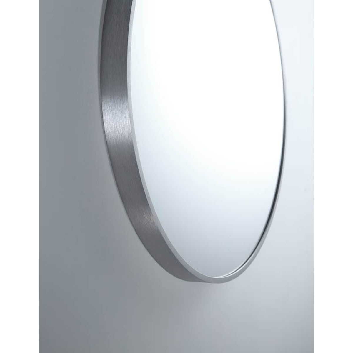 Modern Round Mirror MR61-BN Brushed Nickel