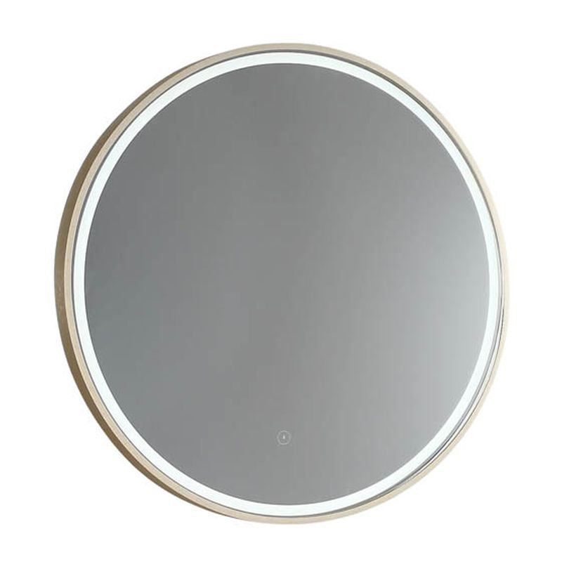 Sphere 800 LED Mirror with Portable Magnifier - Baltic Brass