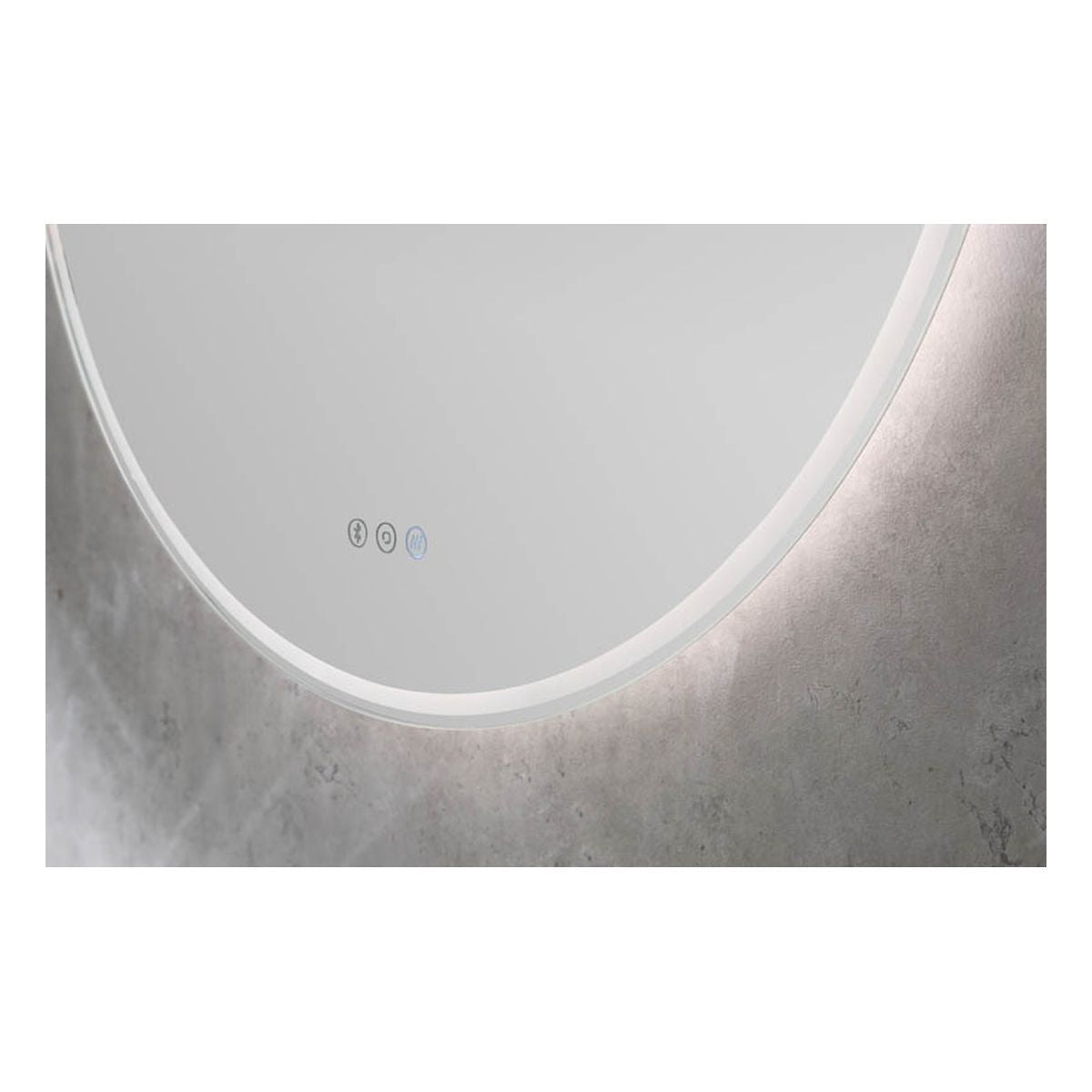Sphere 600 LED Mirror with Bluetooth Speakers, Dimester and Portable Magnifier - Frameless