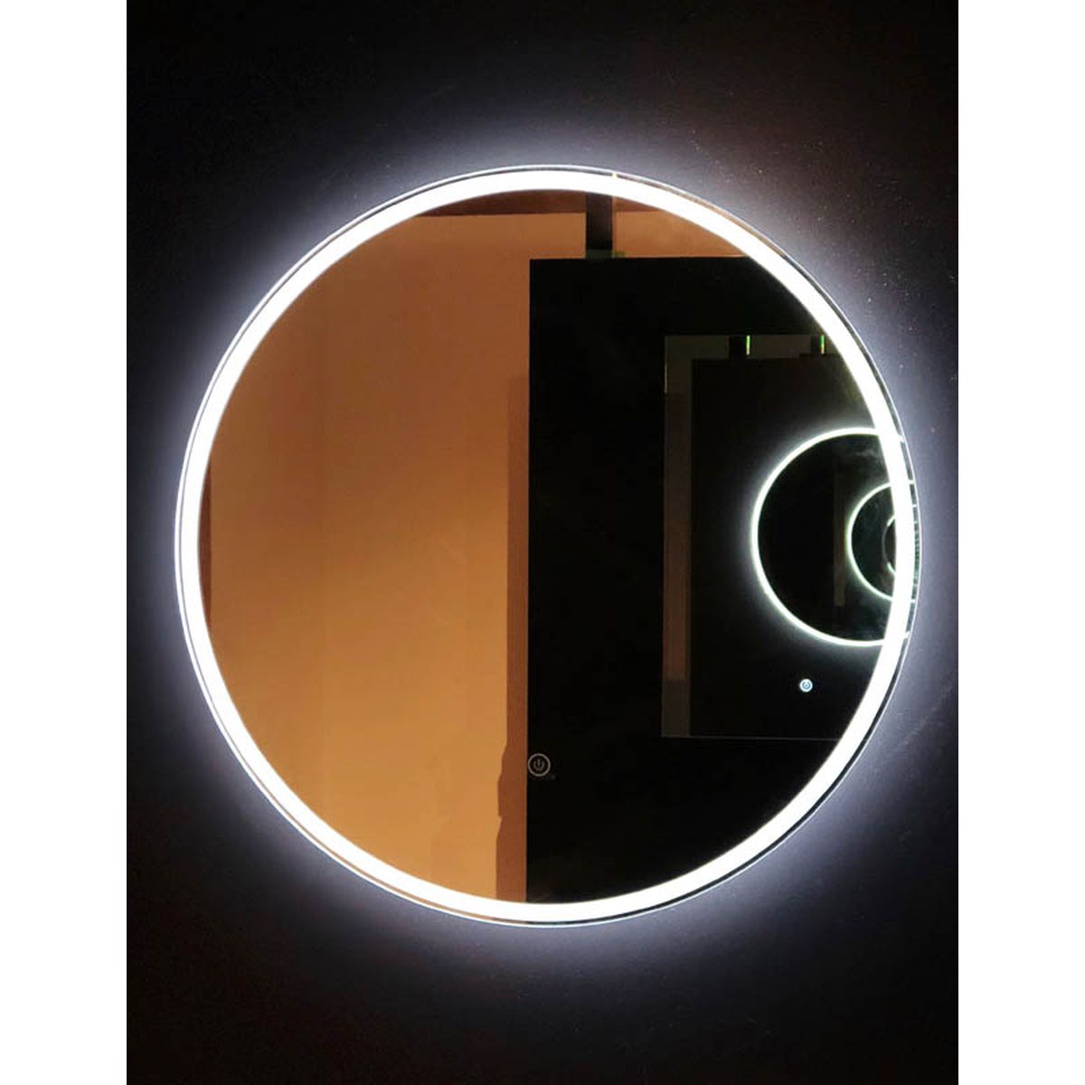 Sphere 800 LED Mirror with Portable Magnifier - Frameless