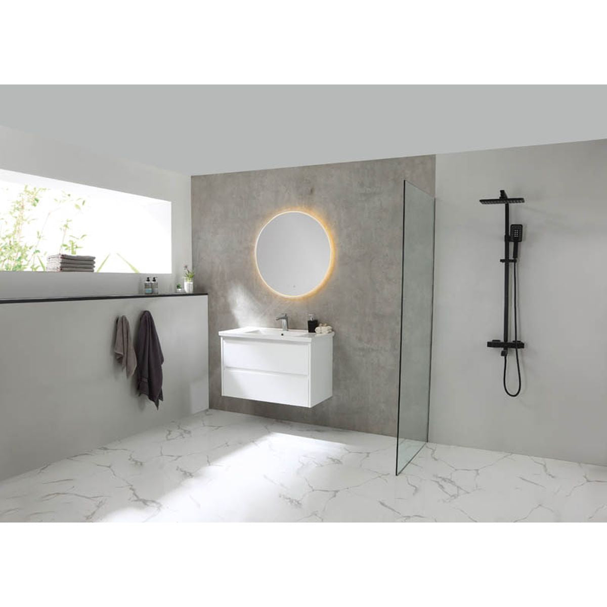Sphere 800 LED Mirror with Portable Magnifier - Frameless