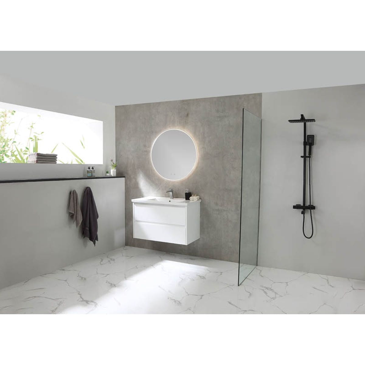 Sphere 800 LED Mirror with Dimester and Portable Magnifier - Frameless
