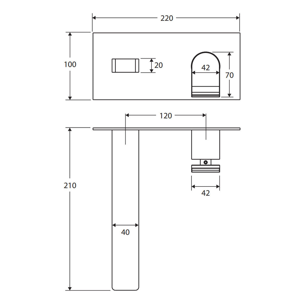 Fienza Lincoln Wall Mixer Spout