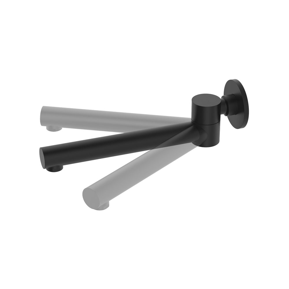 Hustle Swivel Bath Outlet, Matte Black