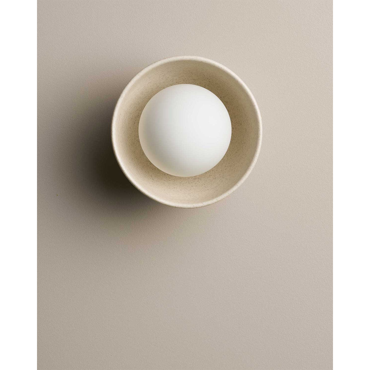 Robert Gordon Ceramic Wall Bowl Sconce Light, Poppyseed