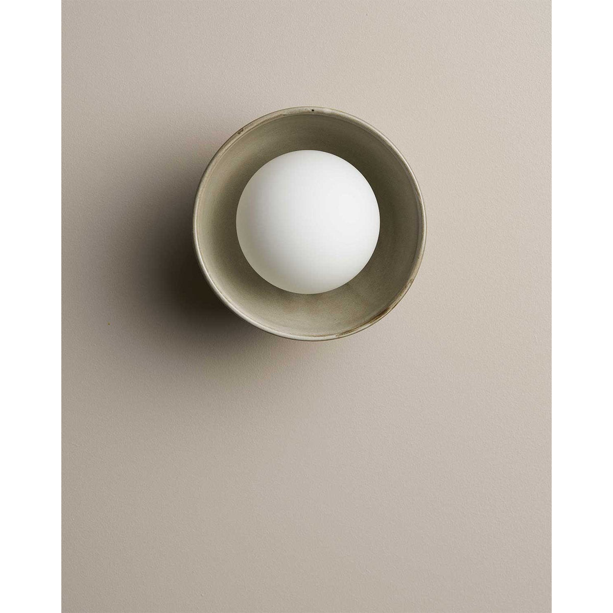 Robert Gordon Ceramic Wall Bowl Sconce Light, Saltbush
