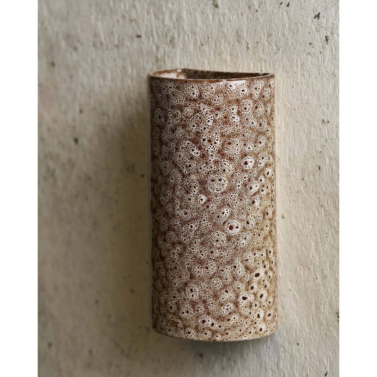 Curved Wall Light In White Ochre