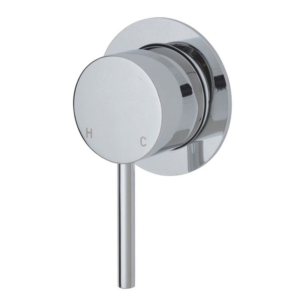 Kaya Wall Mixer, Small Round Plate, Chrome