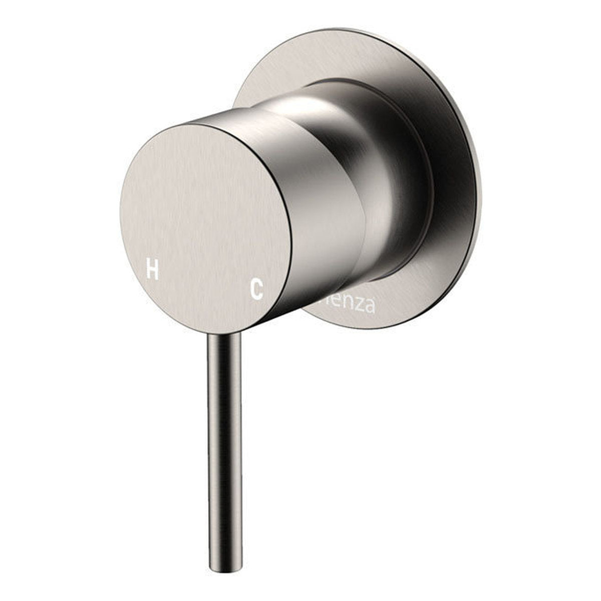 Fienza Kaya Wall Mixer, Small Round Plate, Brushed Nickel - Lead Free
