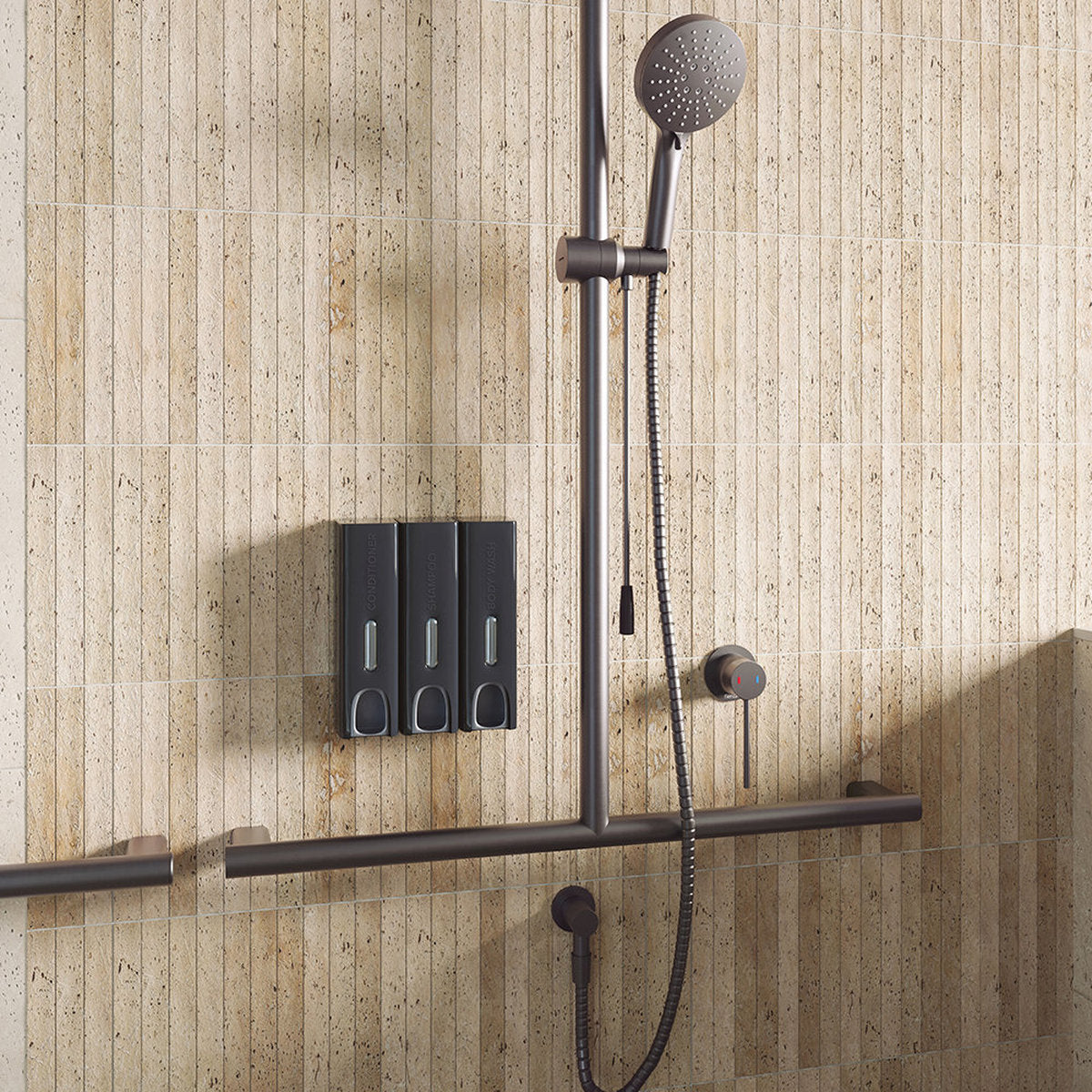 Fienza Kaya Care Wall Mixer, Gun Metal
