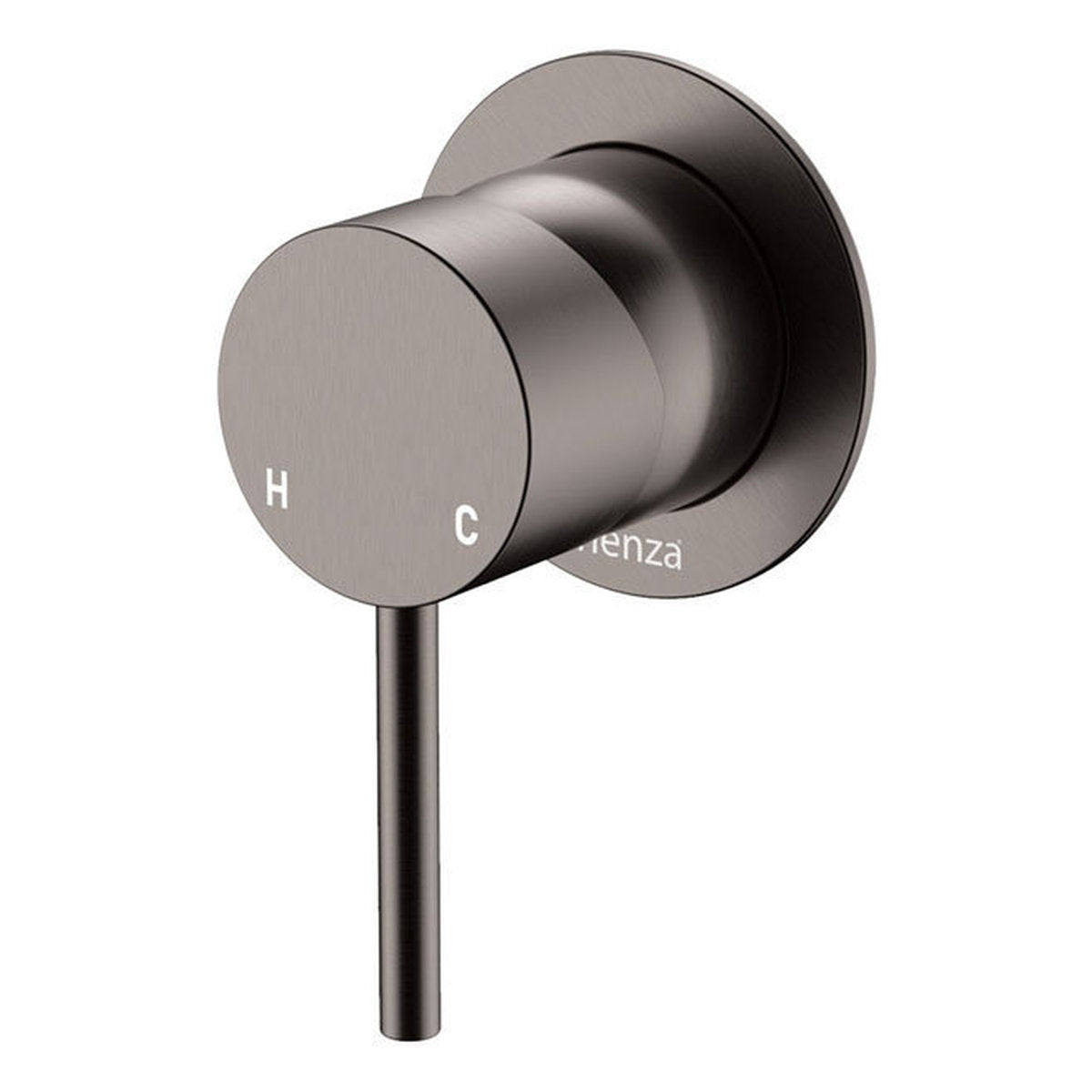 Fienza Kaya Wall Mixer, Small Round Plate, Gun Metal - Lead Free