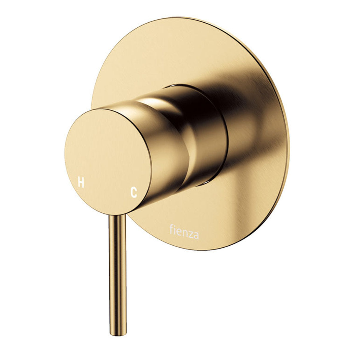 Fienza Kaya Wall Mixer, Large Round Plate, Urban Brass - Lead Free