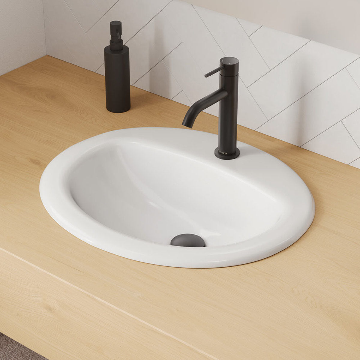 Fienza Kaya Basin Mixer, Matte Black - Lead Free