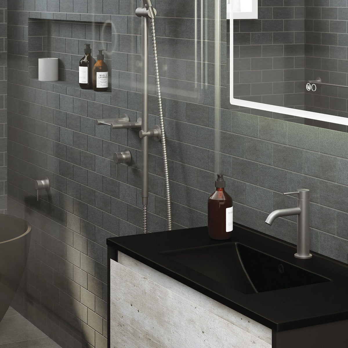 Fienza Kaya Basin Mixer, Gun Metal - Lead Free
