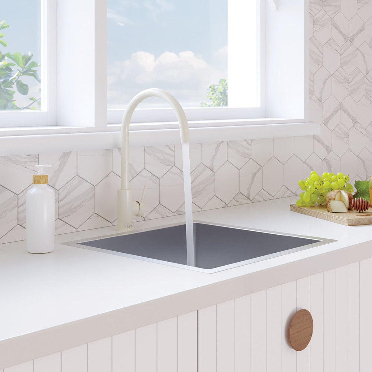 Fienza Kaya Ambience Sink Mixer, Gloss Warm White