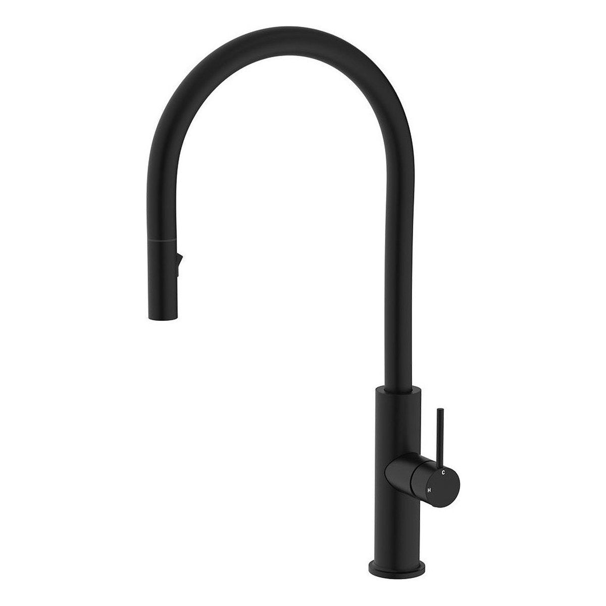Fienza Kaya Pull-Out Sink Mixer, Matte Black - Lead Free