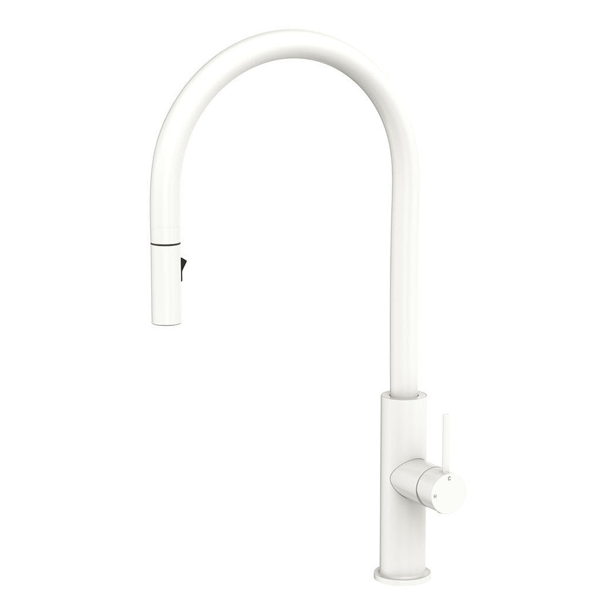 Fienza Kaya Pull-Out Sink Mixer, Matte White - Lead Free