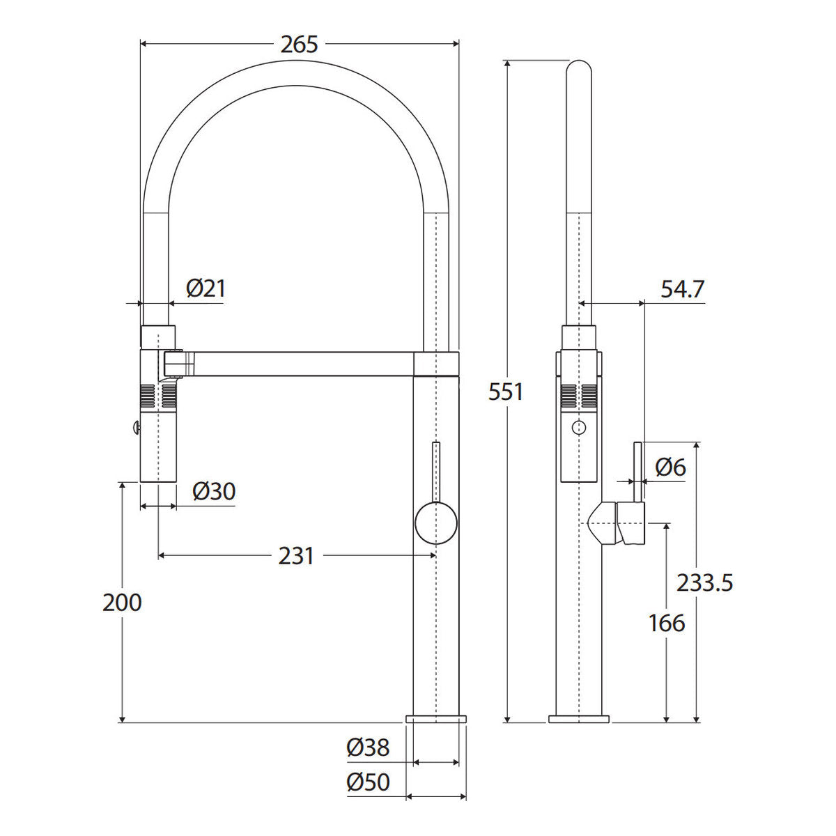 Fienza Kaya Pull Down Sink Mixer, Brushed Nickel - Lead Free