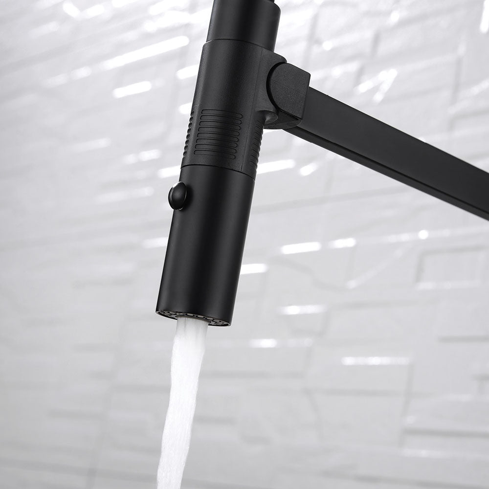Kaya Pull Down Sink Mixer, Matte White Mixed