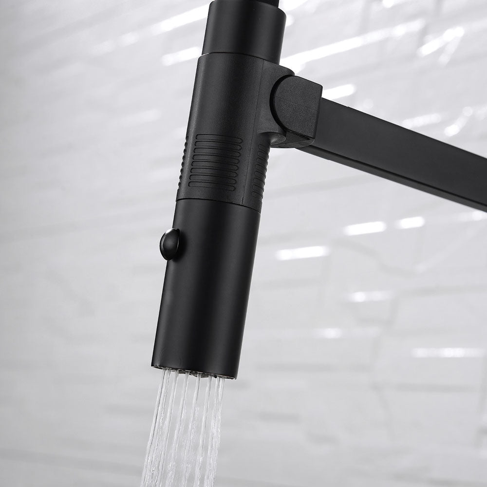 Kaya Pull Down Sink Mixer, Matte White Mixed