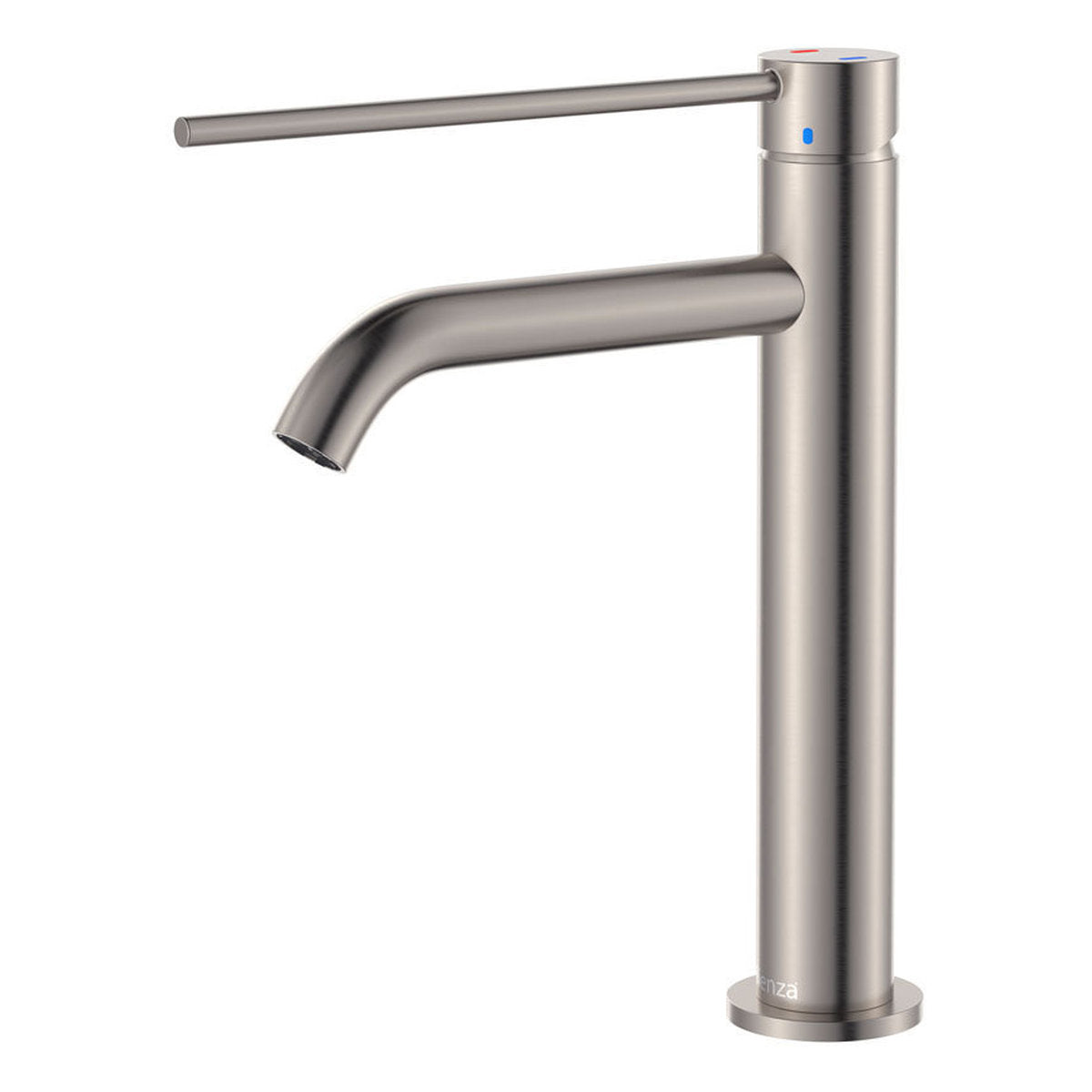 Fienza Kaya Care Medium Basin Mixer, Brushed Nickel - Lead Free