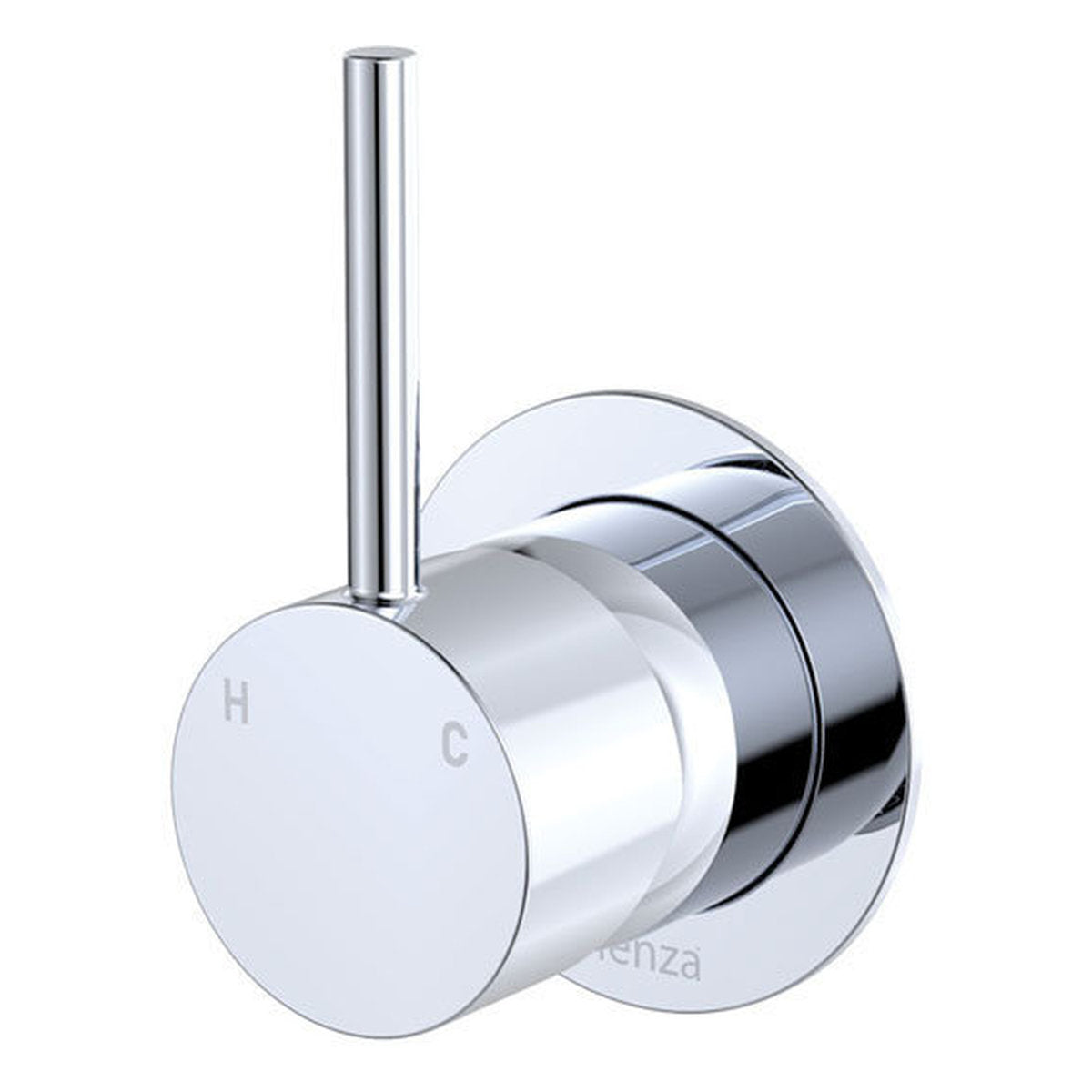 Fienza Kaya Up Wall Mixer, Small Round Plate, Chrome - Lead Free