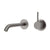 Kaya Up Wall Basin/Bath Mixer Set Round Plates, 160mm Outlet, Gun Metal