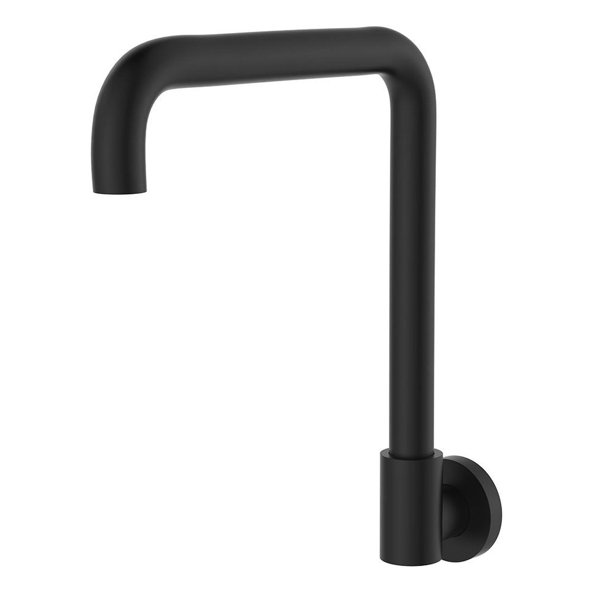 Fienza Kaya Squareline Wall Swivel Outlet Set, Matte Black