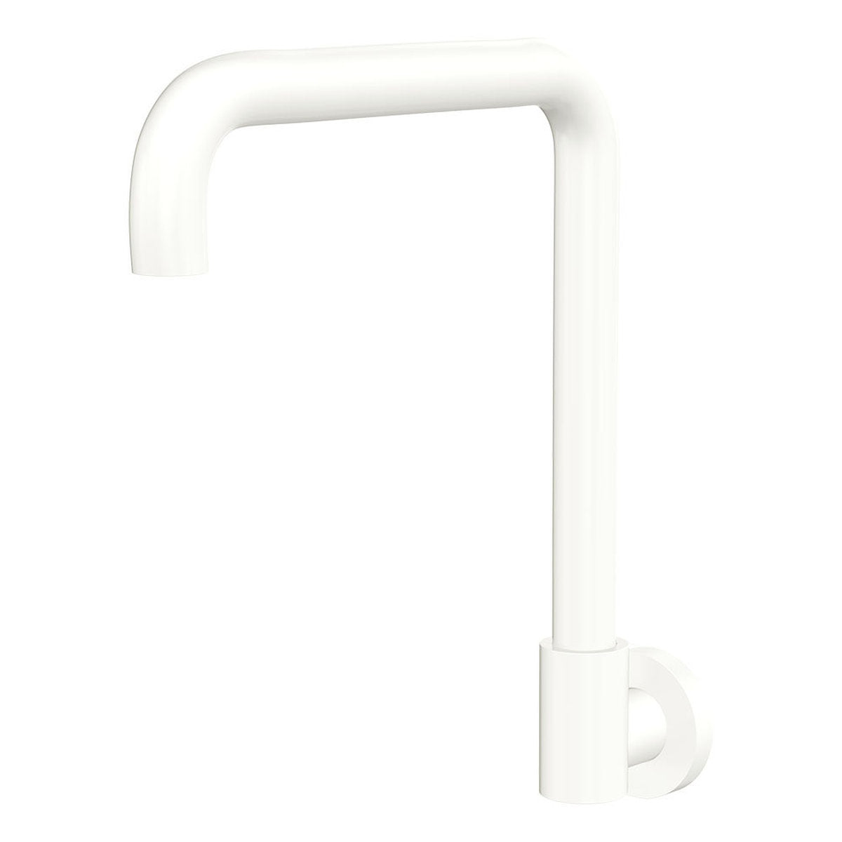 Fienza Kaya Squareline Wall Swivel Outlet Set, Matte White
