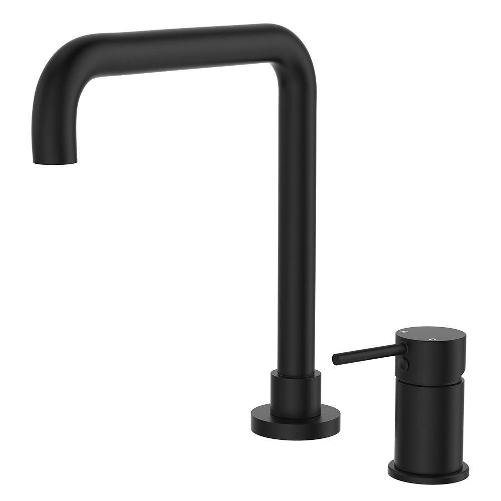 Kaya Squareline Hob Mixer Set, Matte Black